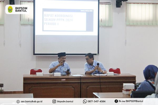 Rapat Koordinasi Persiapan Seleksi Kompetensi PPPK Tahap 1 Tahun 2024 Pemerintah Kabupaten Bantul