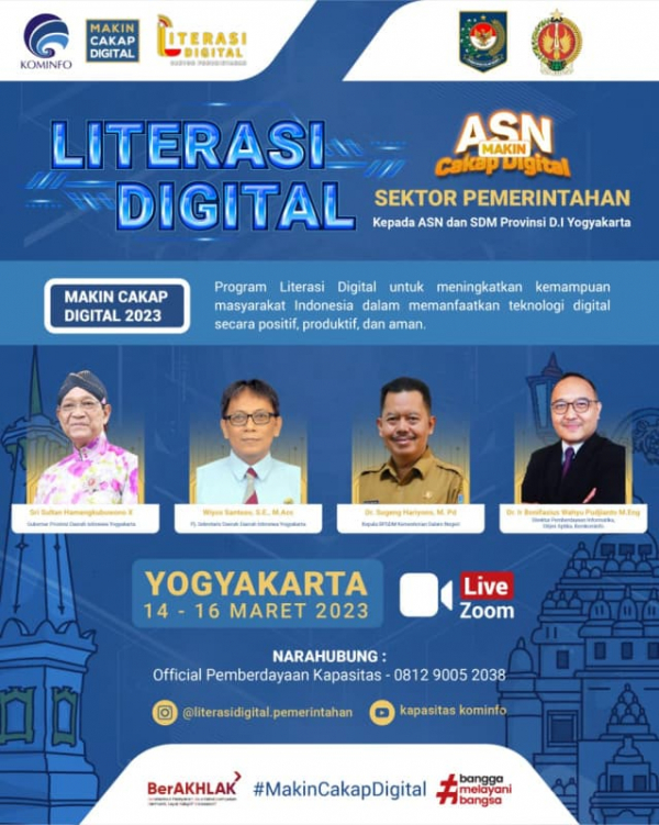ASN di lingkungan Pemerintah Kabupaten Bantul mengikuti Webinar Literasi Digital