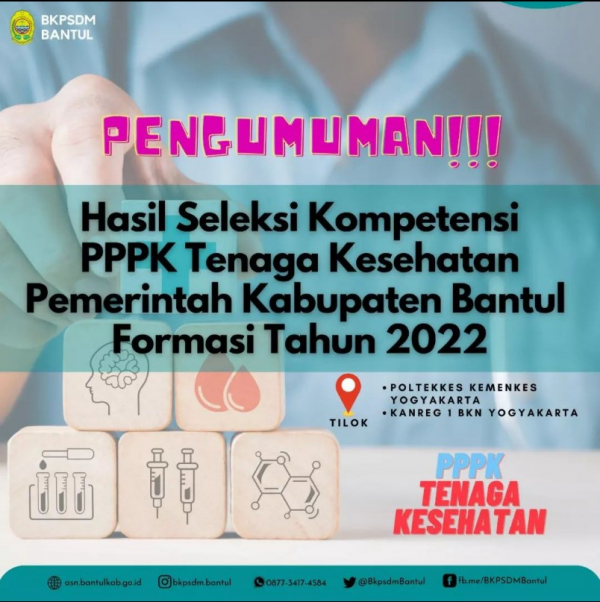 Hasil CAT Seleksi Kompetensi Teknis PPPK Tenaga Kesehatan Tahun 2022 Lokasi Poltekkes Kemenkes dan Kanreg 1 BKN Yogyakarta
