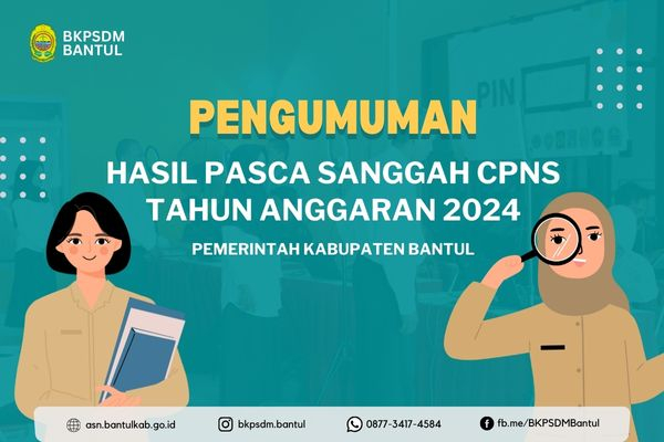 Hasil Pasca Sanggah CPNS Pemerintah Kabupaten Bantul Tahun Anggaran 2024