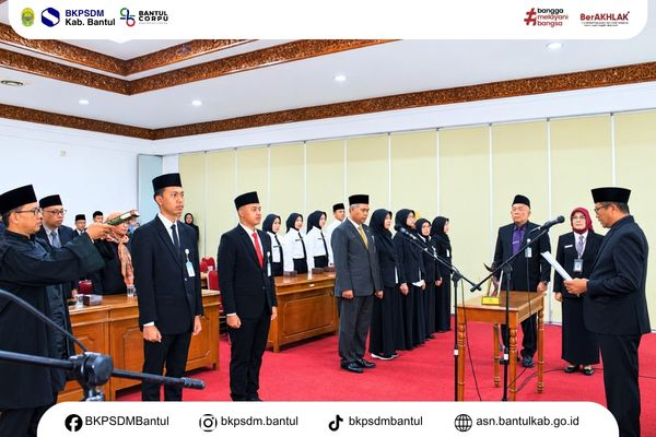Pesan Sekretaris Daerah Dalam Acara Pelantikan dan Pengambilan Sumpah Janji Jabatan Fungsional Di lingkungan Pemerintah Kabupaten Bantul