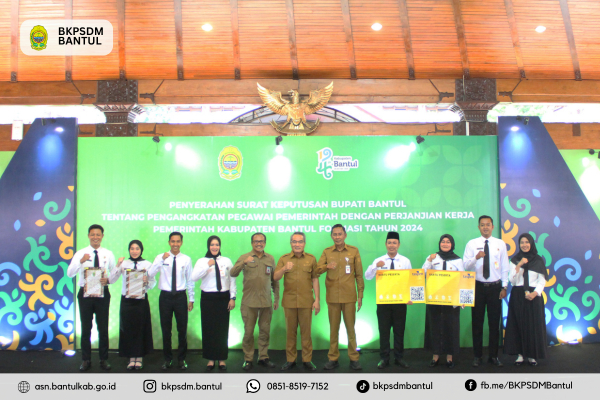 Sebanyak 507 PPPK Tahap 1 Menerima SK Pengangkatan di Pendopo Parasamya Kabupaten Bantul